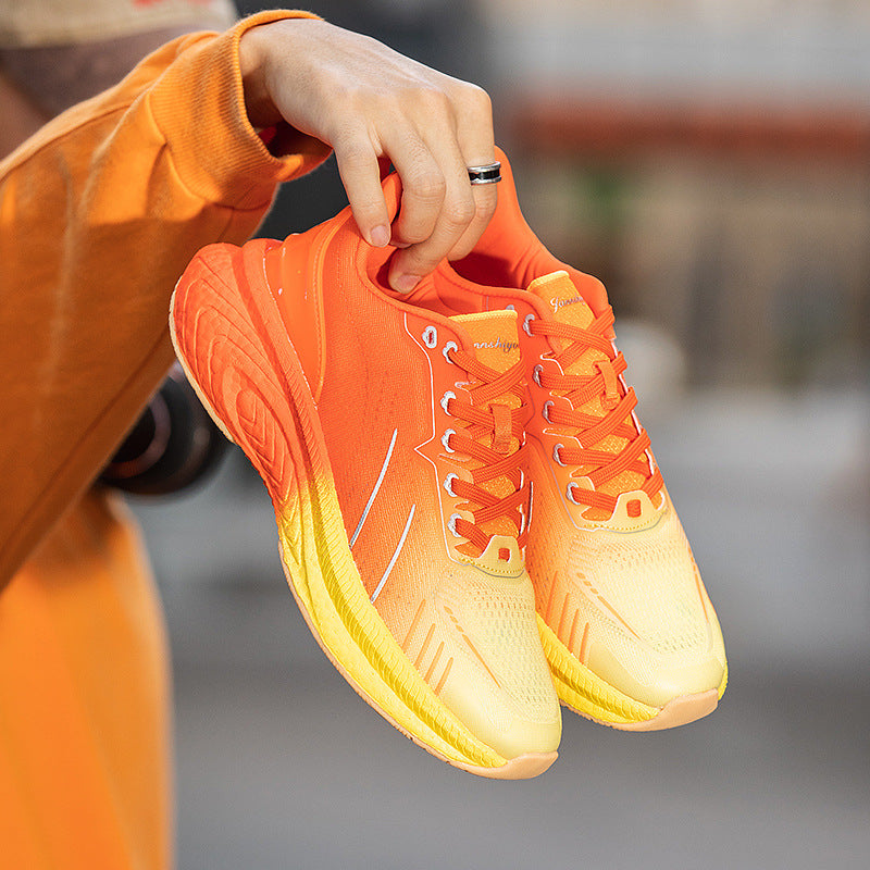 Popcorn Thick Sole Lightweight Flying Woven Running Shoes