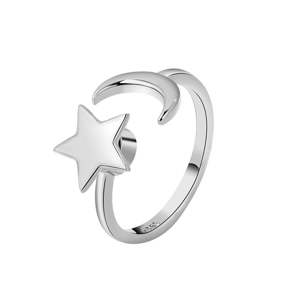 Women's Rotatable And Adjustable Star-moon Star Rotating Ring