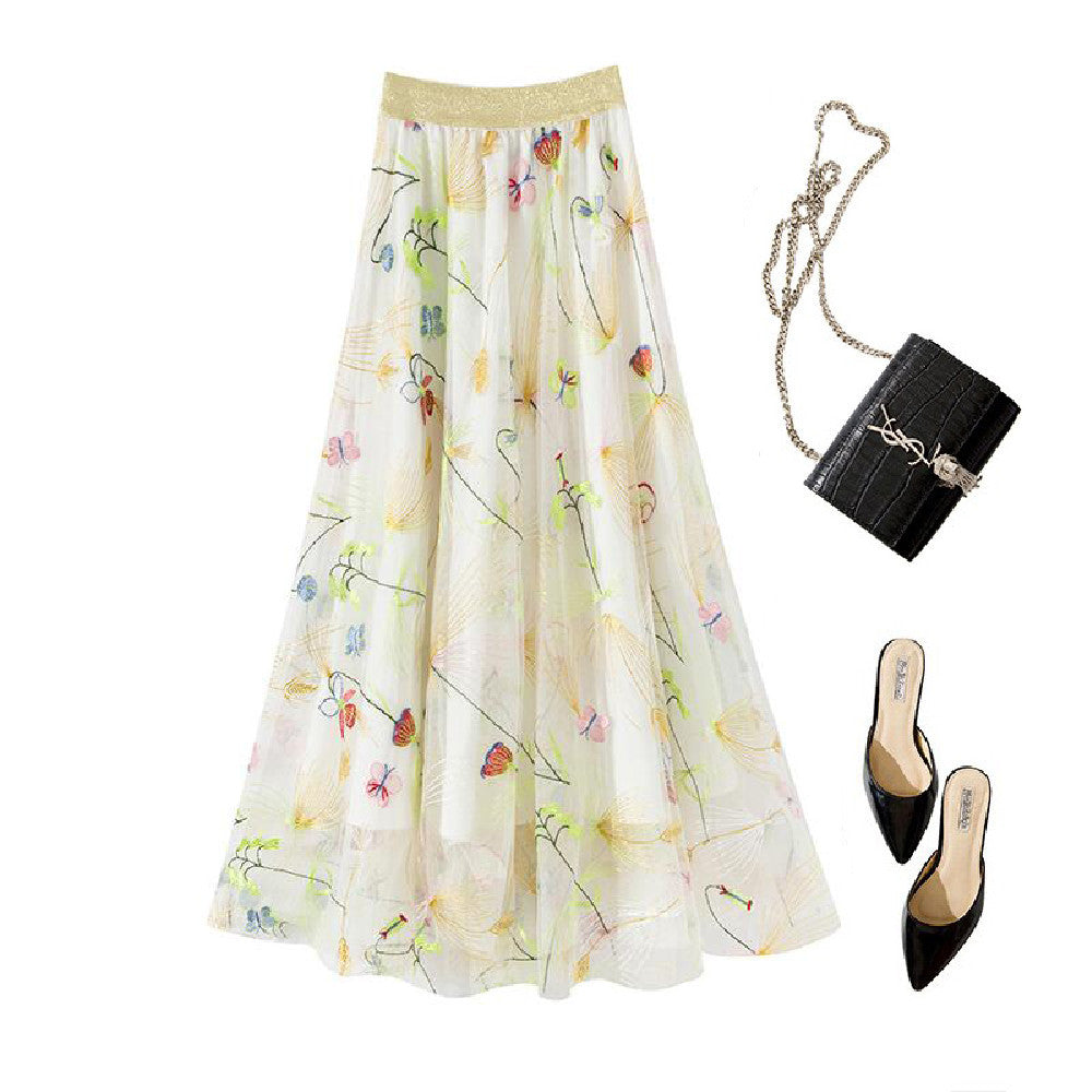 Women's Fashion Gauze Butterfly Skirt