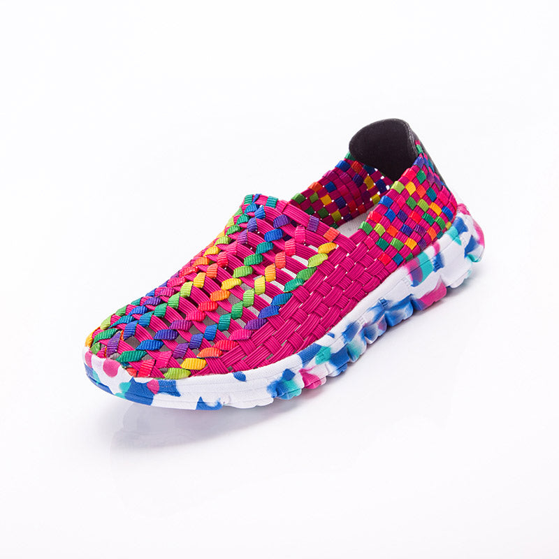 Ethnic style ladies knitted shoes