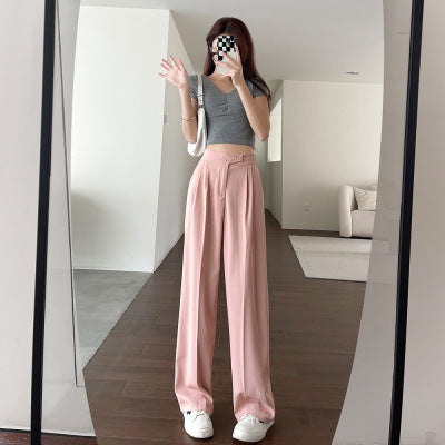 Women's Loose Casual High Waist Wide Leg Suit Pants