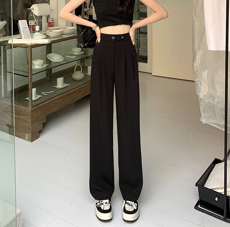 Women's Loose Casual High Waist Wide Leg Suit Pants