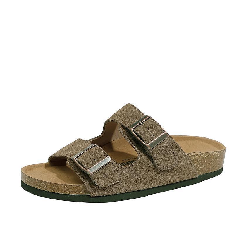 Women's Fashion Retro Buckle Beach Platform Slippers