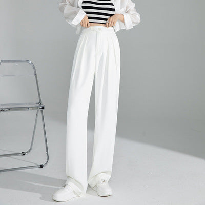 Women's Loose Casual High Waist Wide Leg Suit Pants