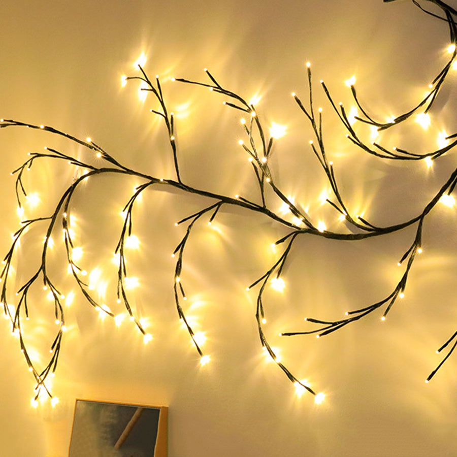 Vines With Lights Christmas Garland Light Flexible DIY Willow Vine Branch LED Light For Room Wall Wedding Party Decor