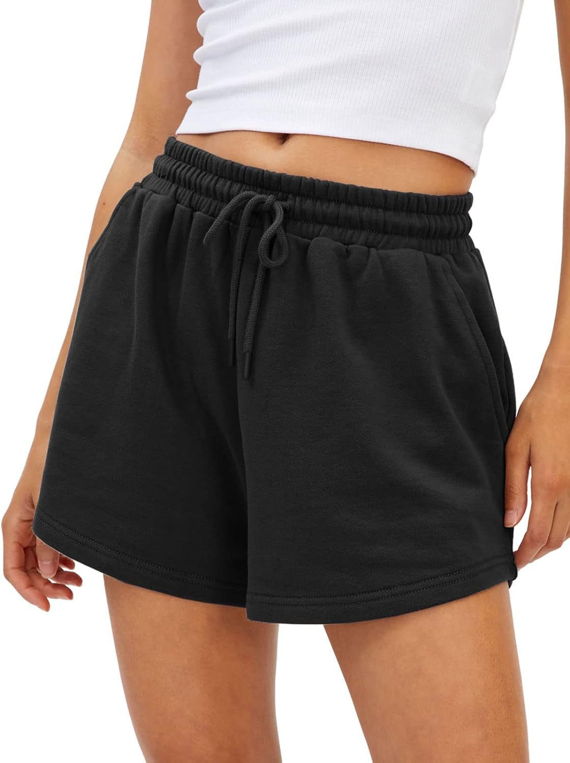 "Comfy and Stylish Women'S High Waist Sweat Shorts - Perfect for Summer and Fall Fashion"